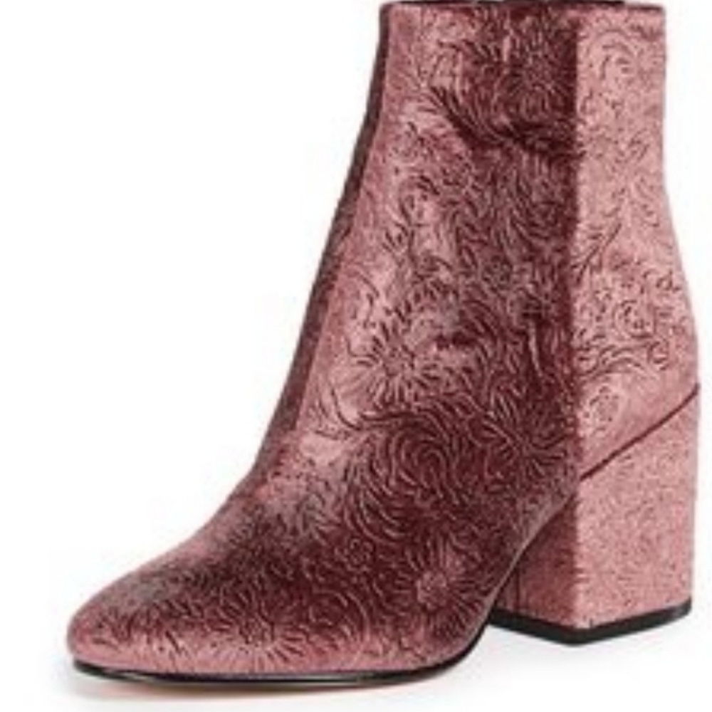 Sam Edelman Taye Floral Velvet Ankle Booties